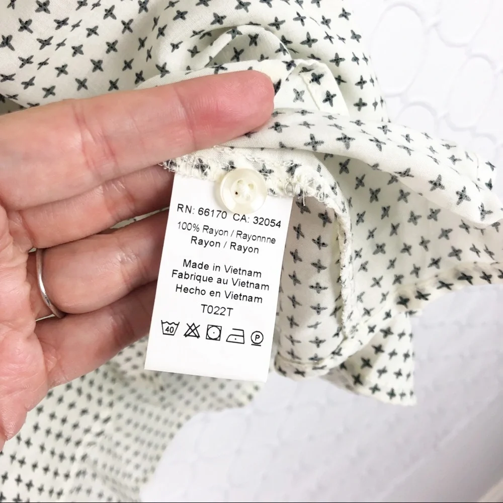 Anthro 11.1.Tylho Printed Ruffled Tunic Blouse - Picture 7 of 7